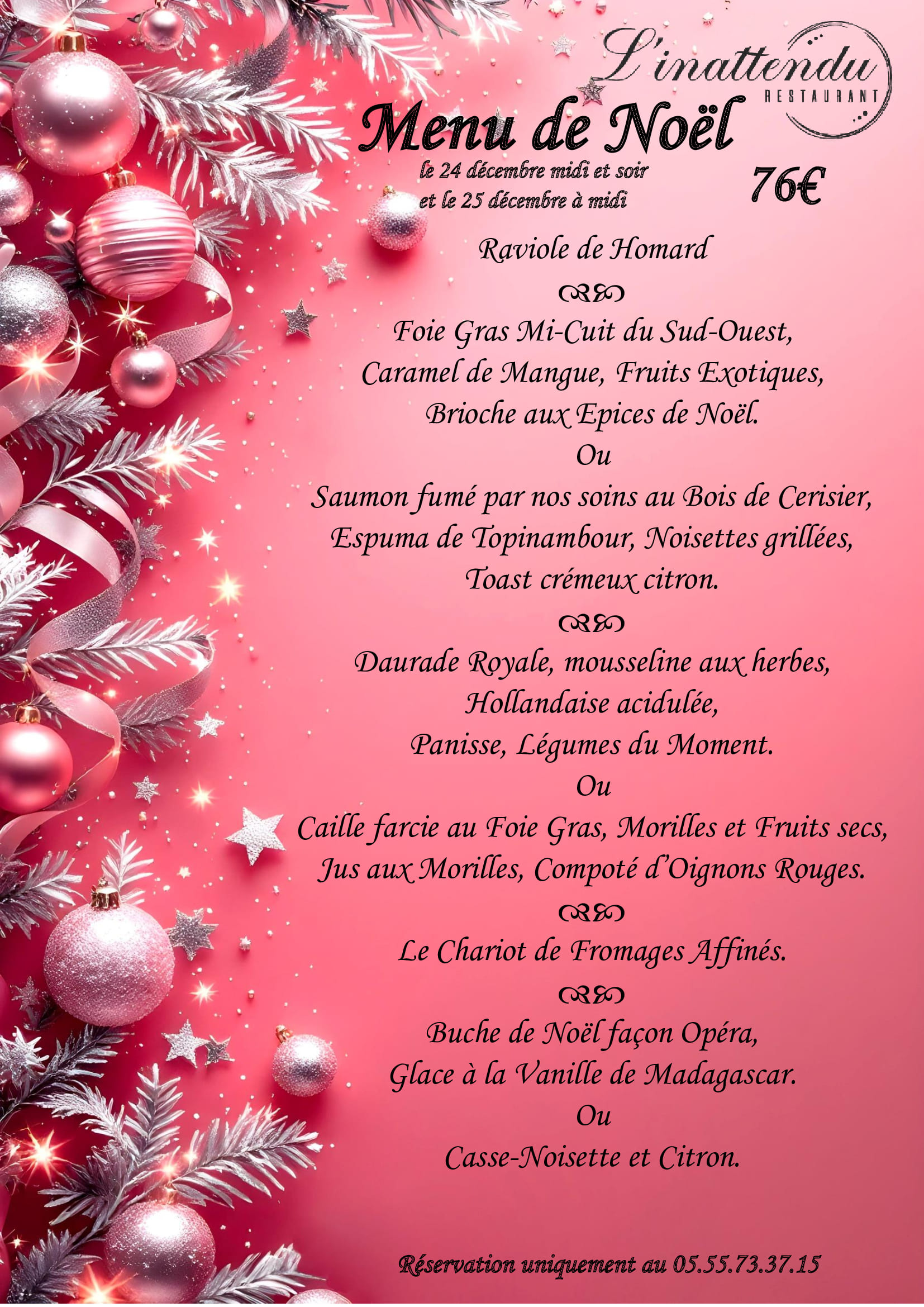 menu noel
