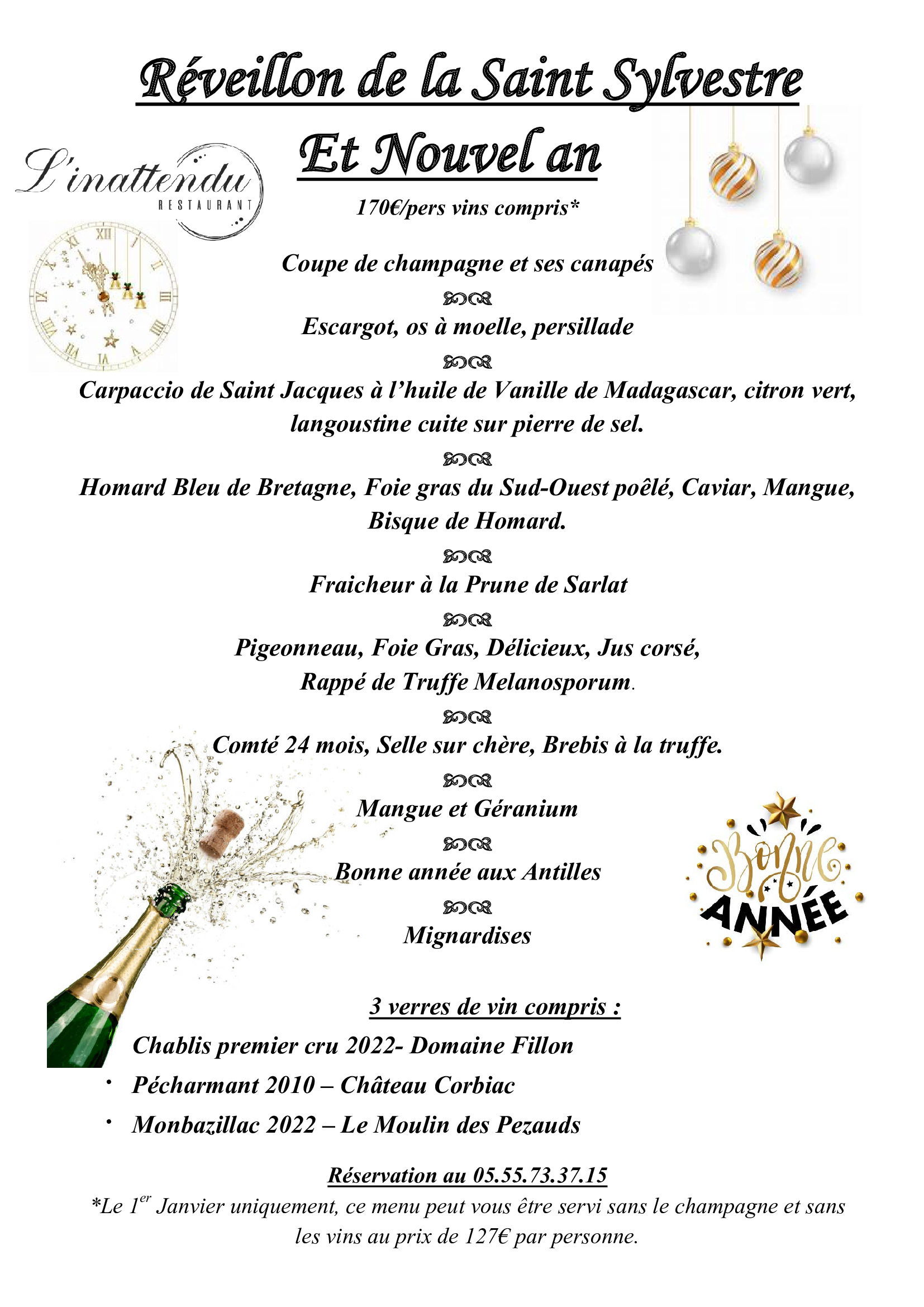 menu de noel